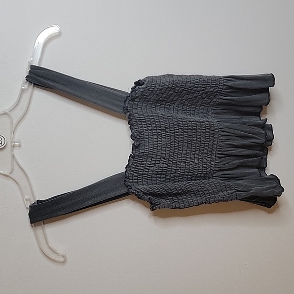 Urban Outfitters Dark Gray Smocked Tank Top- Size Medium - Picture 3 of 4